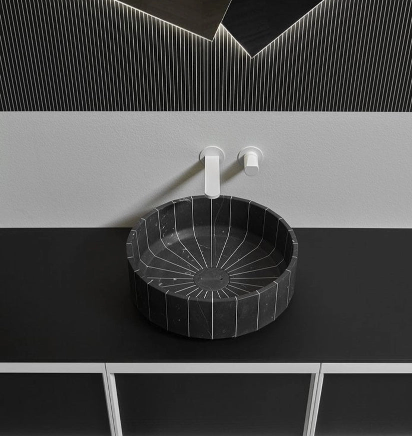 Antonio Lupi Marmor Aufsatzbecken FONTE Black Marquinia
