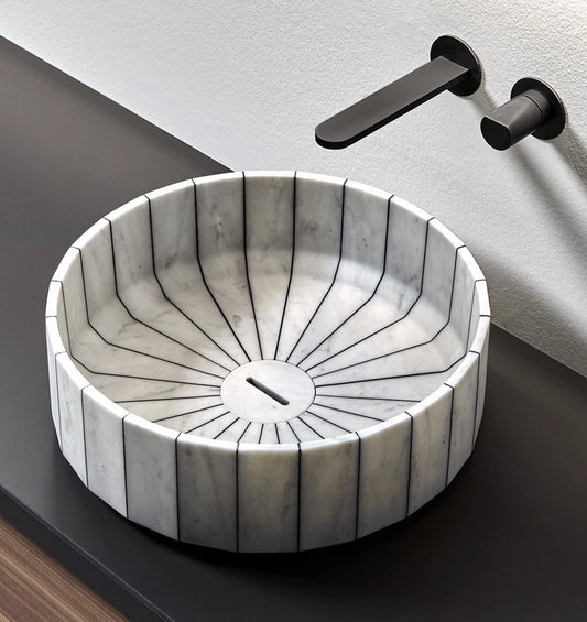 Antonio Lupi Marmor Aufsatzbecken FONTE Bianco Carrara