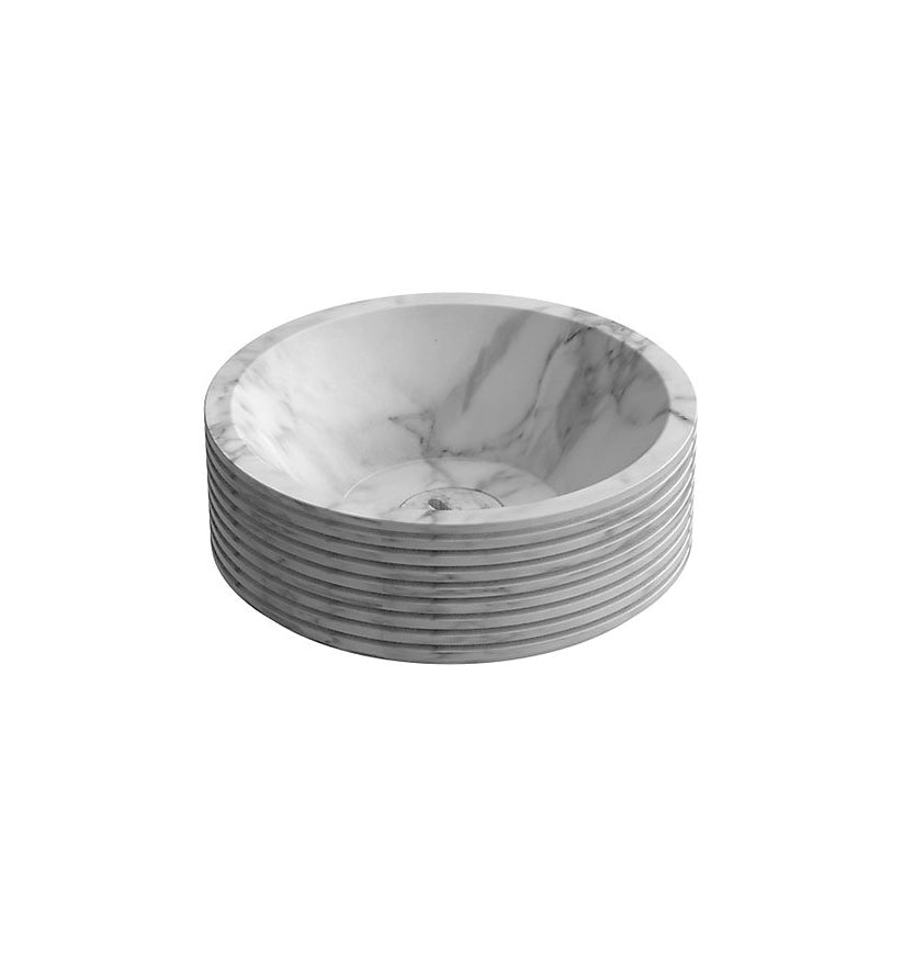 Antonio Lupi Marmor Aufsatzbecken Introverso45 Bianco Carrara