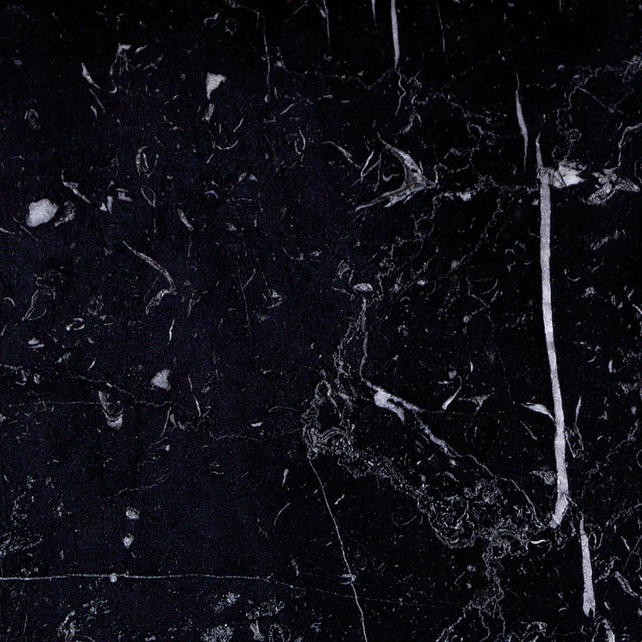 Schwarzer Marmor Waschtisch Nero Marquinia - eckig mittig