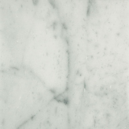 Weißer Marmor Naturstein Waschtisch Bianco Carrara - eckig mittig