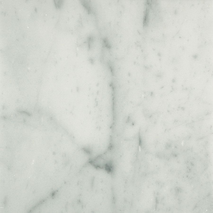 Weißer Naturstein Waschtisch aus Marmor. Bianco Carrara - eckig rechts